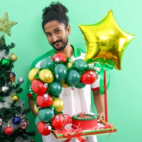 Christmas Star Surprise Cake & Balloon Hamper